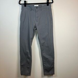 Goodfellow Men's Slim Hennepin Chino Pants Gray Tapered Leg Cotton Preppy  28x30